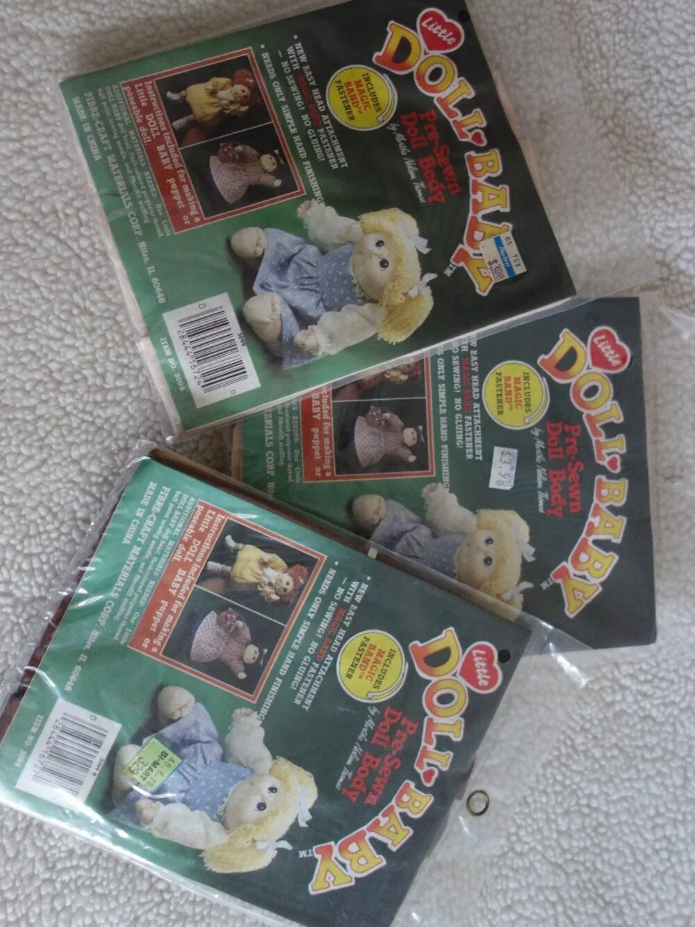 Vntg – Lot of 4 New Little Doll Baby / Ray Mar Doll Making Kits